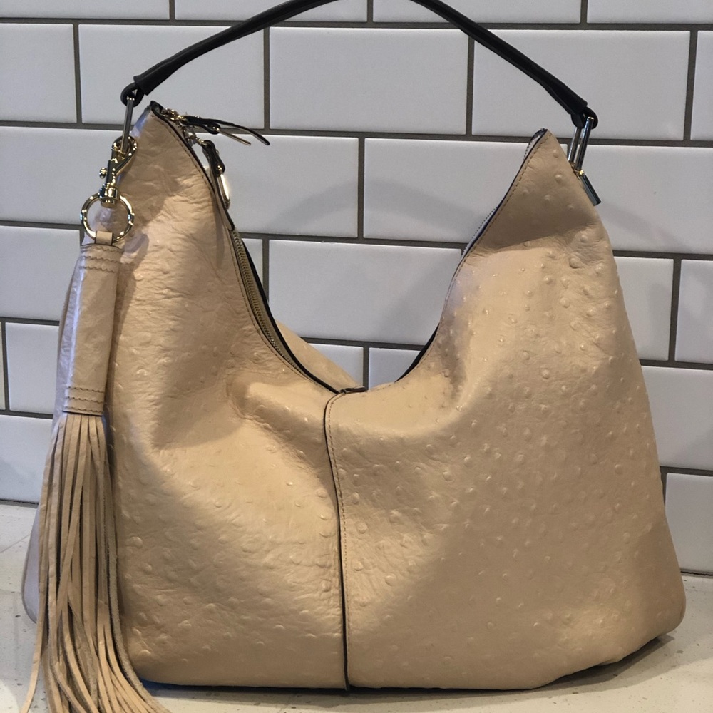 G.I.L.I Ostrich Shoulder Bag